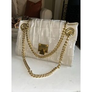 Jana Made In Italy Chain Bag Purse Gold/Beige